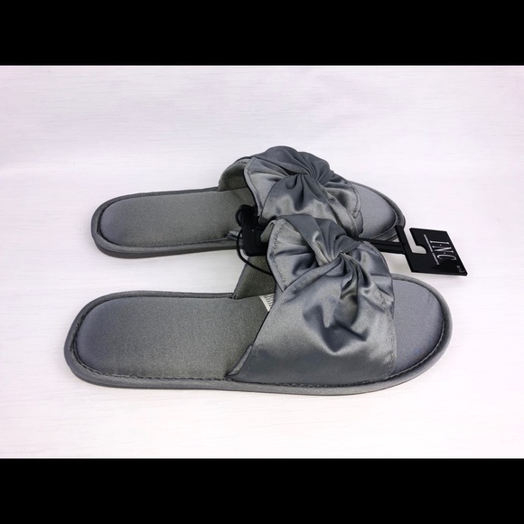 INC - Women’s Slippers Satin Gray - Picture 3 of 6
